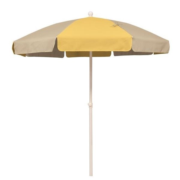 Simply Shade SimplyShade SSUB865KIT-P040-P060 Tahiti 6.5 ft. Polyester Beach Umbrella with Fiberglass Ribs  Lemon SSUB865KIT-P040/P060